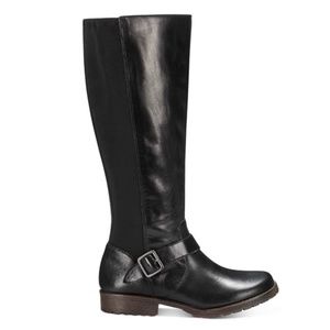 Kenneth Cole Black Leather Knee-High Boots